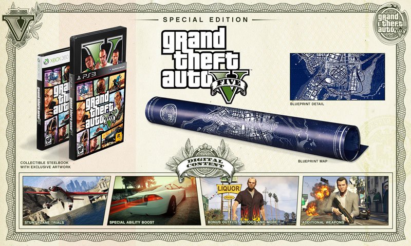 Анонсированы коллекционное и специальное издания игры GTA V. - Изображение 1 Анонсированы коллекционное и специальное издания игры GTA V. - Изображение 1