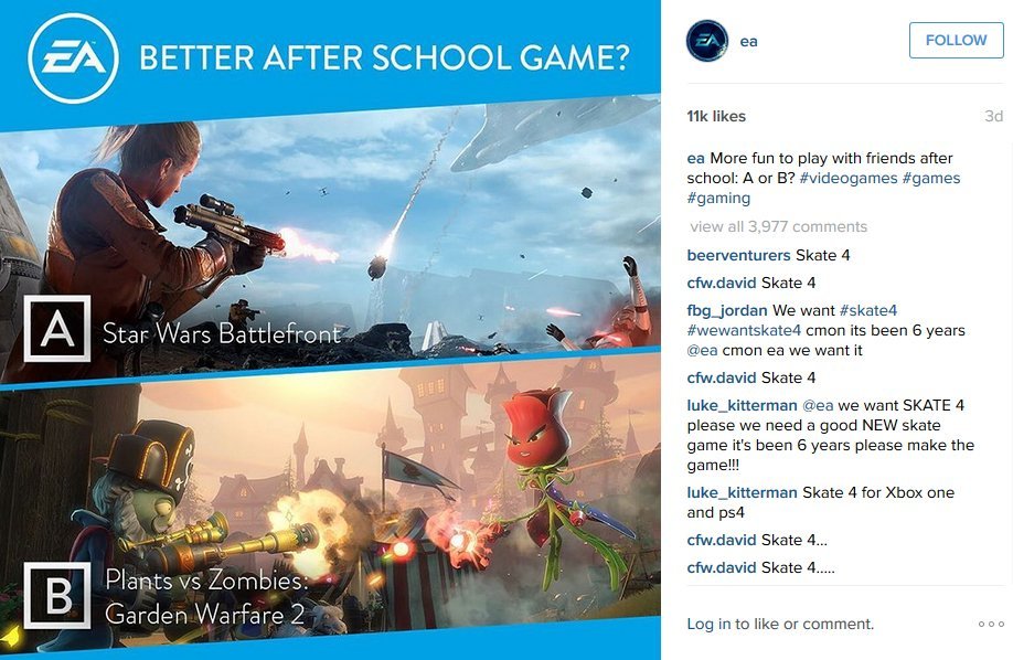 Почти все комментаторы в Instagram EA просят выпустить Skate 4 - Изображение 2 Почти все комментаторы в Instagram EA просят выпустить Skate 4 - Изображение 2
