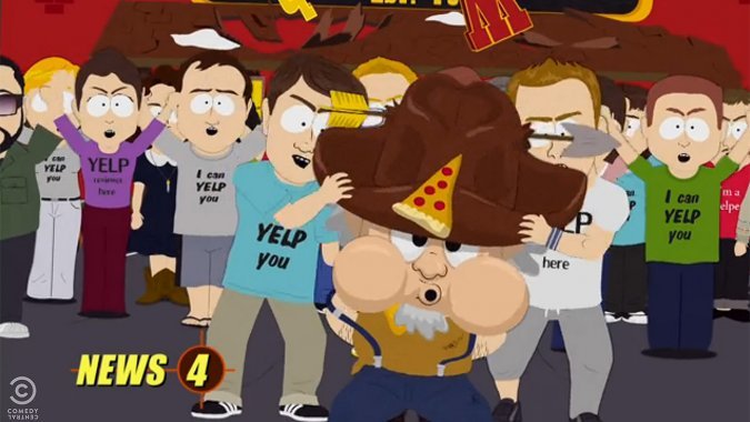 Updated: Yelp «подала в суд» на South Park за несмешную пародию - Изображение 1 Updated: Yelp «подала в суд» на South Park за несмешную пародию - Изображение 1
