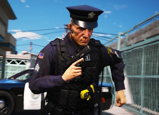 Гифка дня: коп-каскадер в Grand Theft Auto 5
